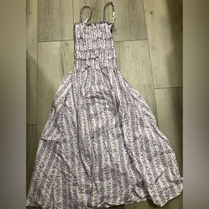 Dollskill Sugar Thrillz Lavender and White Smocked Summer Dress